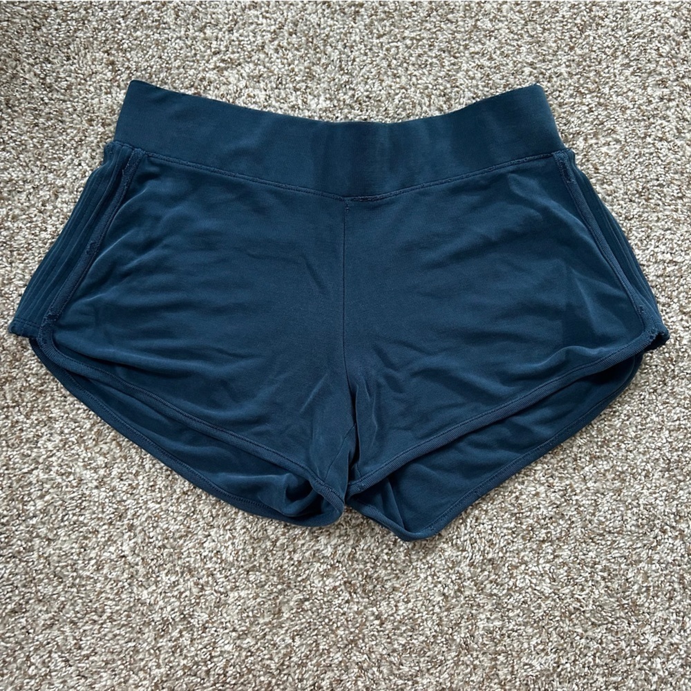Athleta Blue Teal Short Shorties Athleticwear Athleisure Comfy Casual Workout